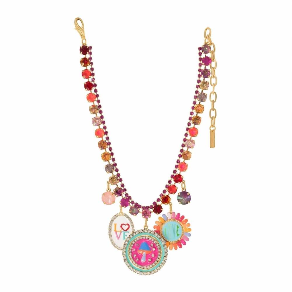 NEW TOVA women's reed necklace in pink